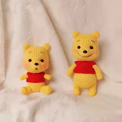 0373 Winnie the Pooh Puff Station Edition Sitting Edition Two Weaving Electronic Illustrated Tutorial (non-finished letterbox)