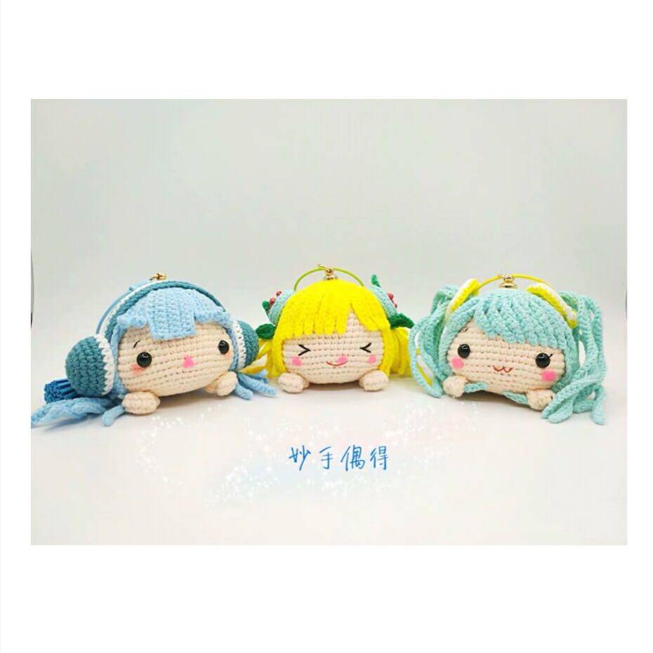 3 Doodle Girl head emoji pendant knitting electronic graphic tutorial (non-finished letterbox)