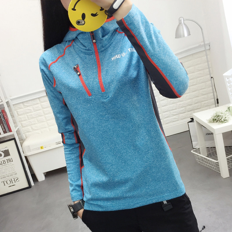 Outdoor fleece women's quick-drying clothes warm and breathable long-sleeved quick-drying clothes running sports mountaineering autumn and winter hooded jacket