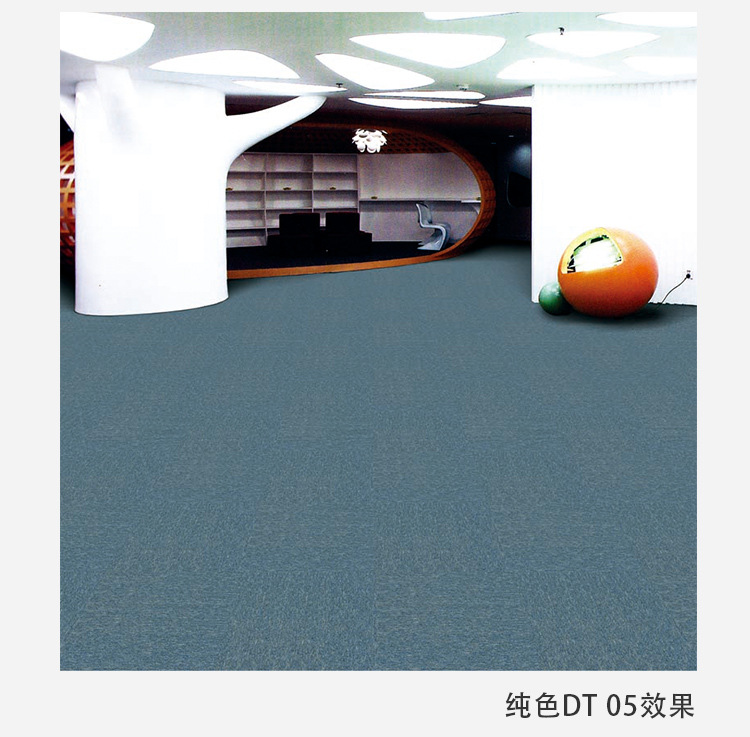 Văn phòng Carpet Square 500X500 Lối đi khách sạn phòng hộ gia đình thương mại khâu tinh khiết xám PVC thảm