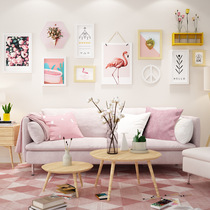 Modern Brief Teenage Girl Bedroom Room Wall Wall Photo Frame Hanging Wall Ins Nets Red Flarebird Combined Photo Wall Trim