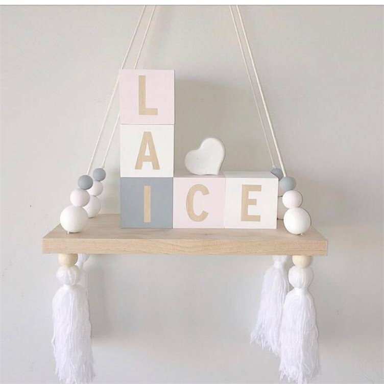 ins wooden hanging board shelf wall wood partition soft sister room decoration wall decoration