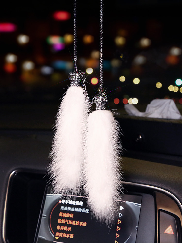 Car pendant pendant Car car interior decoration car rear mirror Crystal pendant Plush pendant Female South Korea