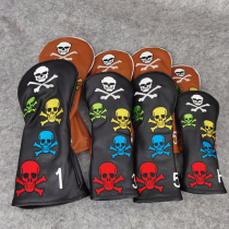 Golf wood club cover universal club cover personalized club head cover cartoon club protective cover skull embroidered hat cover