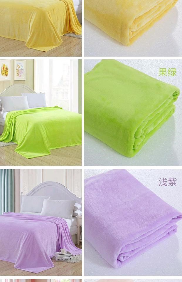 Fale nhung chăn tấm flannel giản dị chăn điều hòa chăn chăn là màu tinh khiết nhung nhung chăn chăn lông tuyết nhung