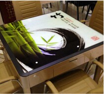 Fully automatic mahjong machine tempered glass cover plate dining table cover Bixian table desktop cover board chess table top 6