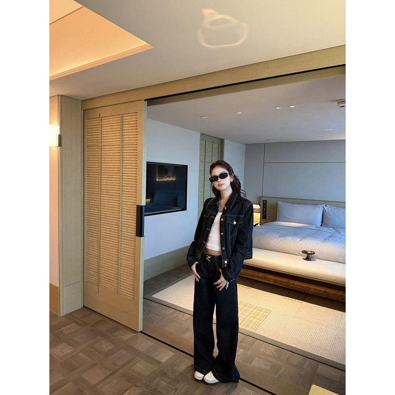 Yoyozizhi American Retro Denim Jacket Women's Denim Suit Autumn 2026 New Slim Short Top