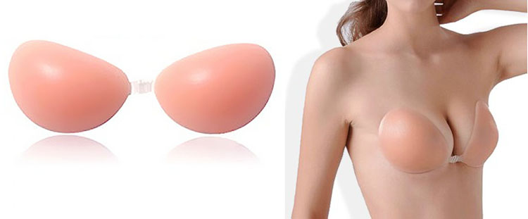 Ngực nhỏ dày silicone vô hình áo ngực dán thoáng khí đám cưới bơi tập hợp núm vú kích thước lớn pad ngực lớn ngực mỏng áo lót quây