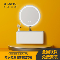 Solid wood bathroom cabinet combination bathroom ceramic integrated basin washstand washbasin washbasin cabinet washbasin