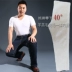 Quần cotton trung niên cừu xé da quần da cừu quần lông một quần da nam cao eo lỏng quần jean quần nam đẹp Quần da