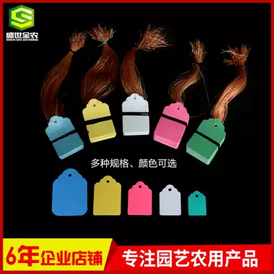 100 sheets of plastic succulents label PVC waterproof hanging label Gardening supplies Flower with line tag succulents label