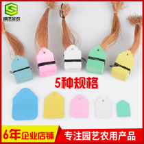 Hot sale hanging sign PVC waterproof gardening label bonsai decorative seed flower arrangement hanging tag with line 100 listing