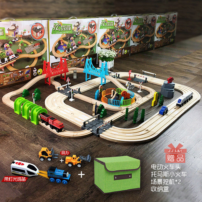 wooden train set for 2 year old