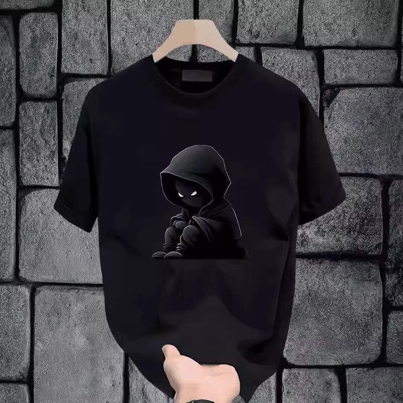 Kurishiki Isuke Trendy Brand Personalized Cartoon Character Short-Sleeved T-Shirt for Men 2026 Summer New Loose Casual Top