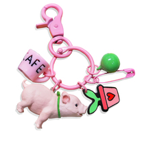 Shop full 50] Pink small pig hanging decoration 2019 PIG YEAR Cute Pig Key Buckle