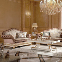 Senzhiyuan European fabric sofa 123 combination French palace solid wood sofa villa living room rococo furniture