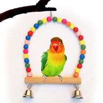 Budgerigar Solid wood pole swing Bird toys Bird supplies utensils Pet ladder