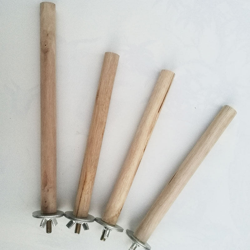 Tiger Leather Parrot Toys Solid Wood Standing Pole Octagna Wren Song Birds With Pet Supplies Bird Cage Accessories