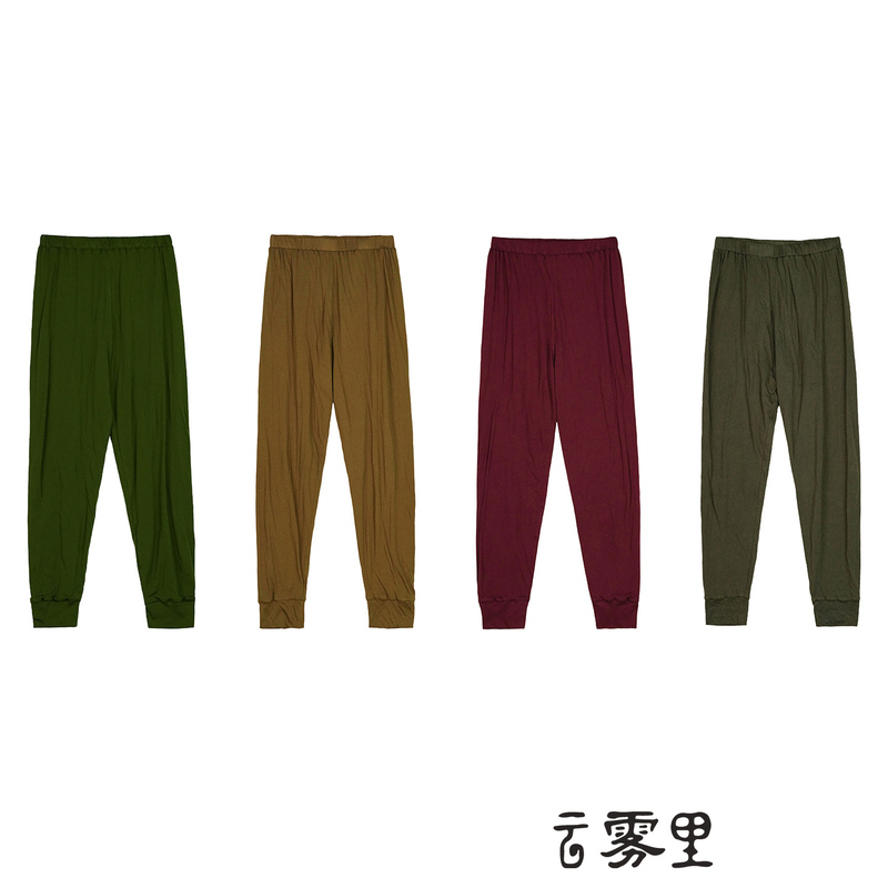 Clouds of Mist 100% Pure Cotton Comfortable and Warm Double-Layer Thickened Leggings with Elastic Waist for Inner Wear Autumn and Winter 6150