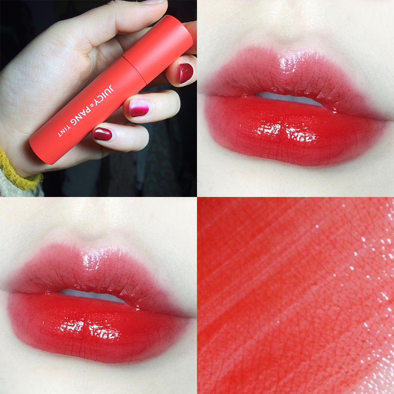 Flower hall Korea APIEU Op New Pink powder tube RD02 juice lip glazed RD03 water light lip color BE01 milk tea color