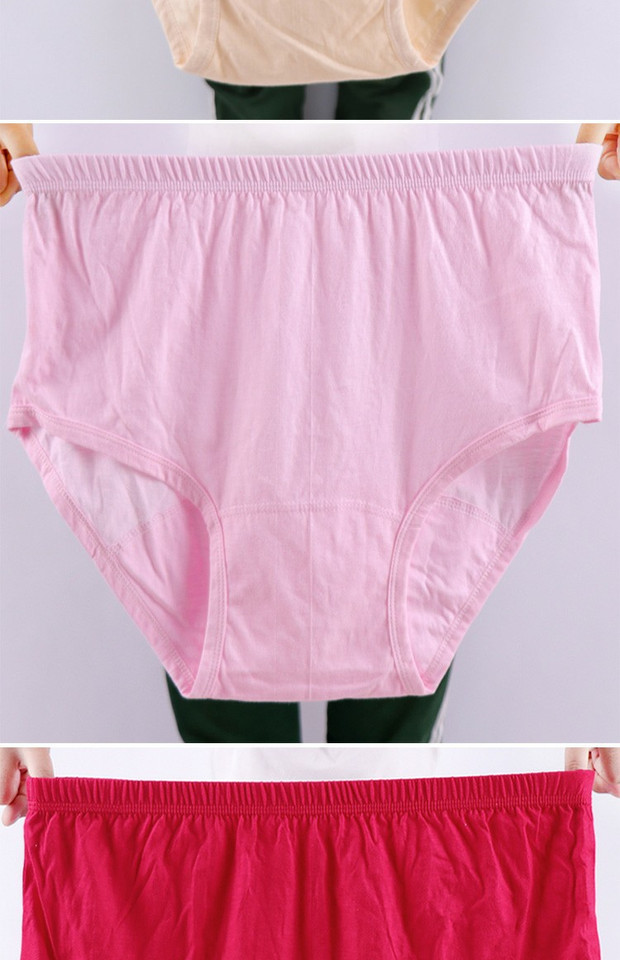 Năm sinh màu đỏ nam và nữ đồ lót cotton trung niên eo cao cộng với phân bón XL quần tam giác đầu quần bà già sịp nam