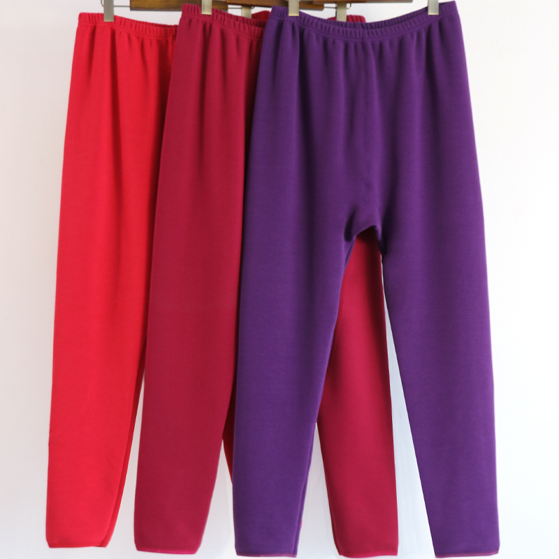 Plus-Size Thermal Pants for Middle-Aged and Elderly Women, Loose High-Waisted Deep-Crotch Cotton Wool Pants, Fleece-Lined, Medium-Thick, Spring and Autumn Knit Pants for Women Plus-Size Thermal Pants for Middle-Aged and Elderly Women, Loose High-Waisted Deep-Crotch Cotton Wool Pants, Fleece-Lined, Medium-Thick, Spring and Autumn Knit Pants for Women