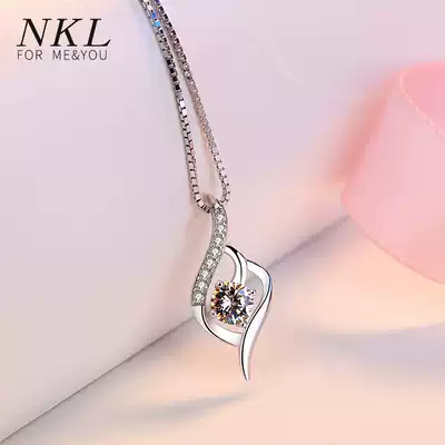 Sterling silver necklace Girls Day gift to send girlfriend simple clavicle chain Net red tide temperament niche design personality pendant