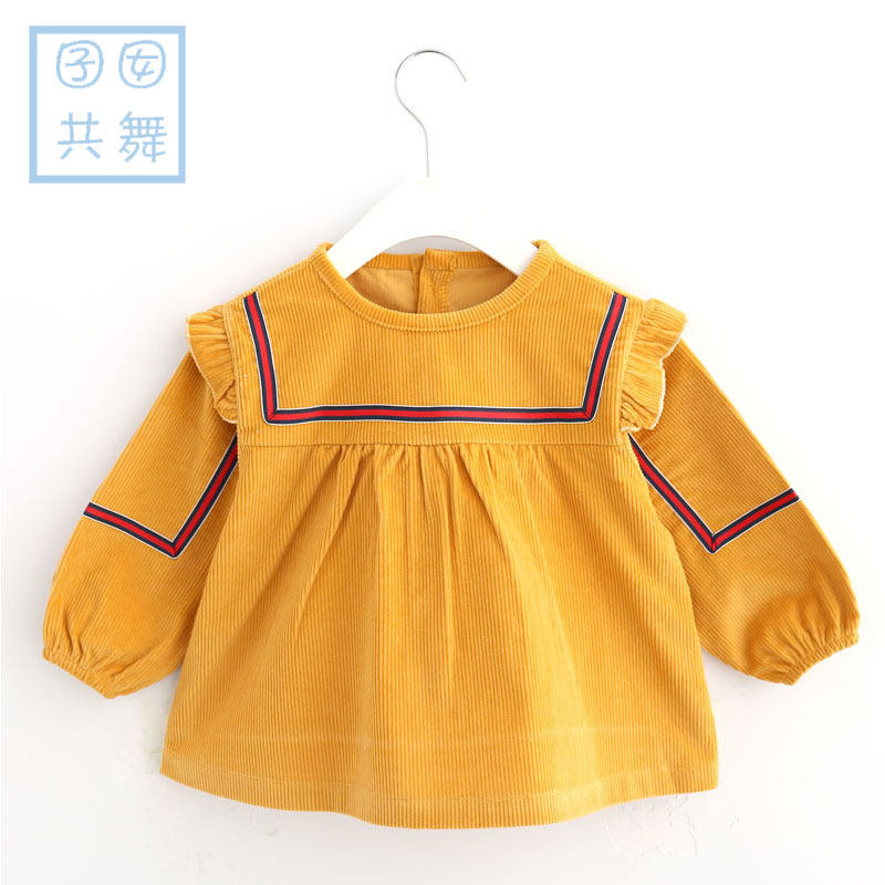 Autumn Winter Baby Light Core Suede Hood Clothing Waterproof Anti-Wear Pure Cotton Dining Around Pocket Girl Kindergarten Anti-Dirty Apron
