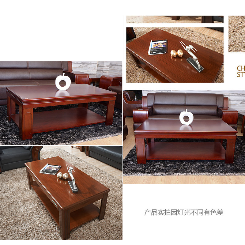 Office sofa matching coffee table combination reception area reception long tea table commercial store exhibition hall simple high-end square coffee table