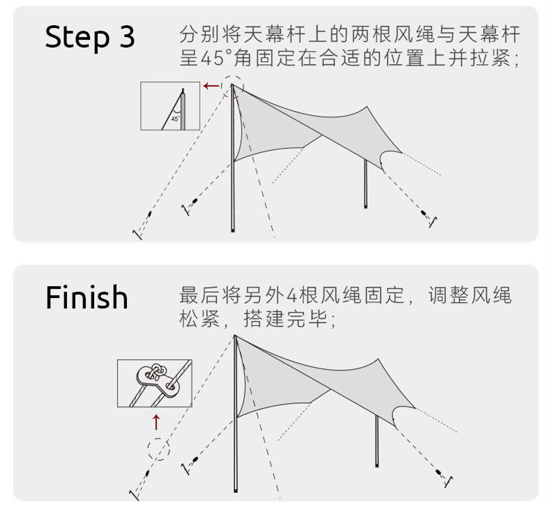 Атриум 黑鹿户外黑胶天幕露营野营遮阳蓬野餐便携式装备防水折叠防晒云荫 Blackdeer