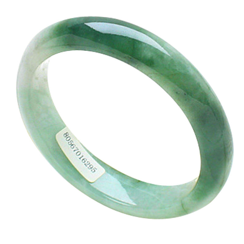 Jade bracelet a goods raised body jade bracelet with grain treatment Natural Myanmar old pit jade bracelet floating flower female model with certificate