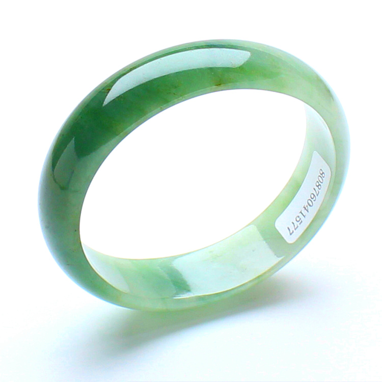 Myanmar natural Chaise A goods jade bracelet Chaise oval Yang green female jade Chaise jade bracelet with certificate