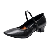Betty 125 Walz мягкая кожаная кожаная черная плоская плоская каблука Женская современная танцевальная обувь женская танцевальная обувь