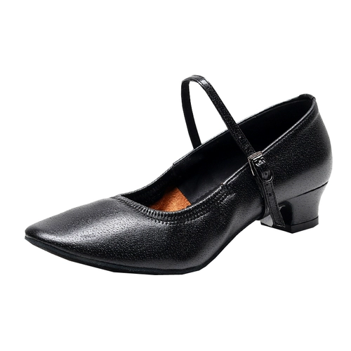 Betty 125 Walz мягкая кожаная кожаная черная плоская плоская каблука Женская современная танцевальная обувь женская танцевальная обувь