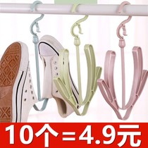 Windproof shoe rack for drying shoes double-hook balcony multi-purpose hanger for hanging shoes hook for drying shoes drying rack for storage