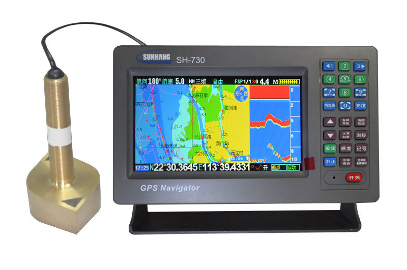Marine GPS satellite navigation chart plotter fish finder depth sounder multi-function three-in-one Shunhang SH-730