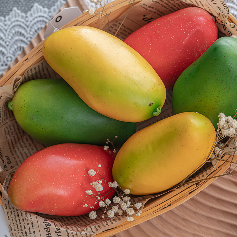 Simulation fruit mango model Ao Mang aggravated studio sketch food shooting props milk tea window decoration decoration