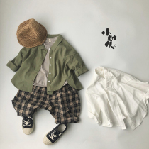 Shopkeeper love to wear fabric bi into shirt 2020 spring and summer children men and women sunscreen coat shirt thin Foreign