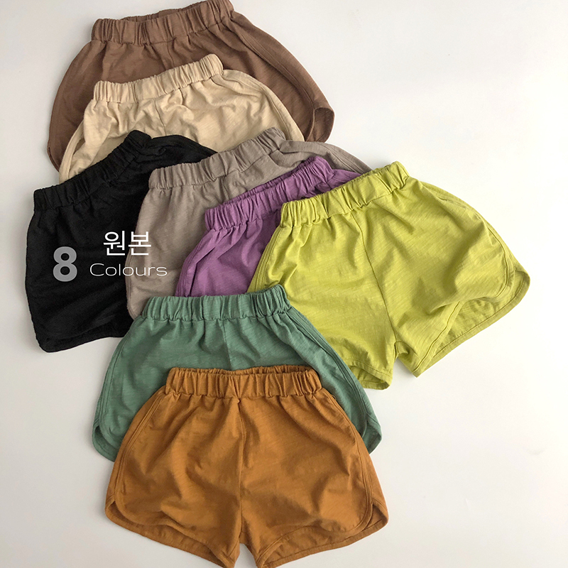 Cool and Comfortable Shorts~ Soft Bamboo Cotton~ Korean Style Summer Children's Trendy Unisex Sporty Casual Outerwear