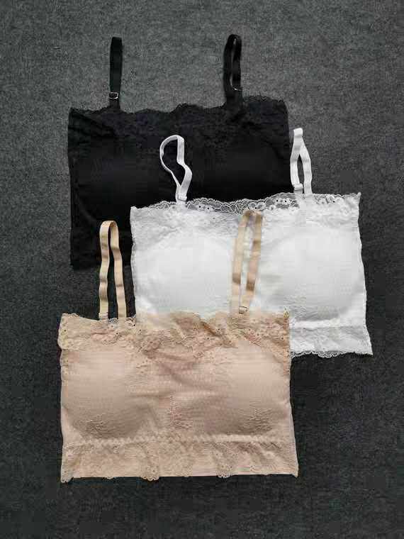 Girls' developmental period underwear tube top small vest junior high school students lace no steel ring bra Xia Bingsi wrapped chest female