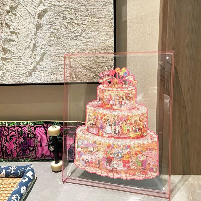 1000-Piece Jigsaw Puzzle Colorful Acrylic Transparent Bead Photo Frame 70*50cm Special Display Frame Poster Mounting 1000-Piece Jigsaw Puzzle Colorful Acrylic Transparent Bead Photo Frame 70*50cm Special Display Frame Poster Mounting