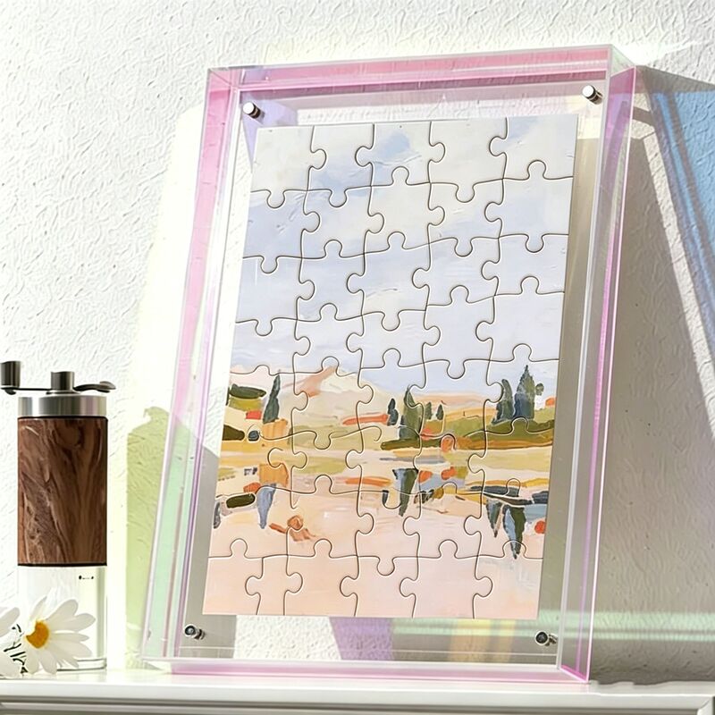 1000-Piece Jigsaw Puzzle Colorful Acrylic Transparent Bead Photo Frame 70*50cm Special Display Frame Poster Mounting 1000-Piece Jigsaw Puzzle Colorful Acrylic Transparent Bead Photo Frame 70*50cm Special Display Frame Poster Mounting