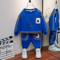 Boys Sports Suit 2022 New Childrens Trend Internet Celebrity Fried Street Spring and Autumn Dress Boys Clothes Baby Handsome