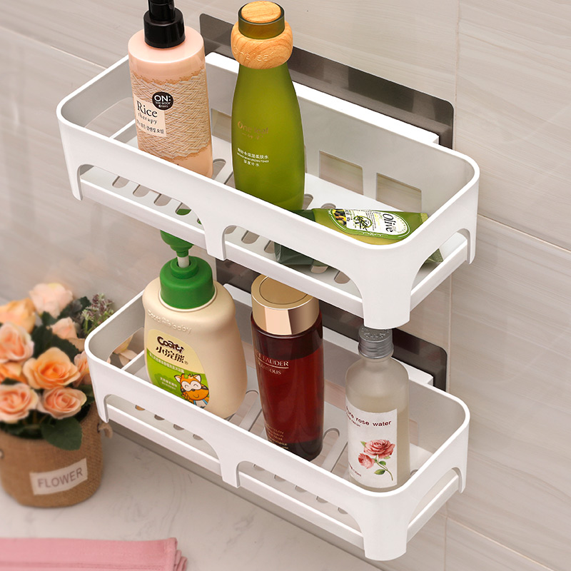 Biqing Toilet Hanging Wall Shelving MAKEUP ROOM FREE OF PUNCH SUCTION WALL TYPE BATHROOM RACK WASHING TABLE CONTAINING RACK WALL HANGING