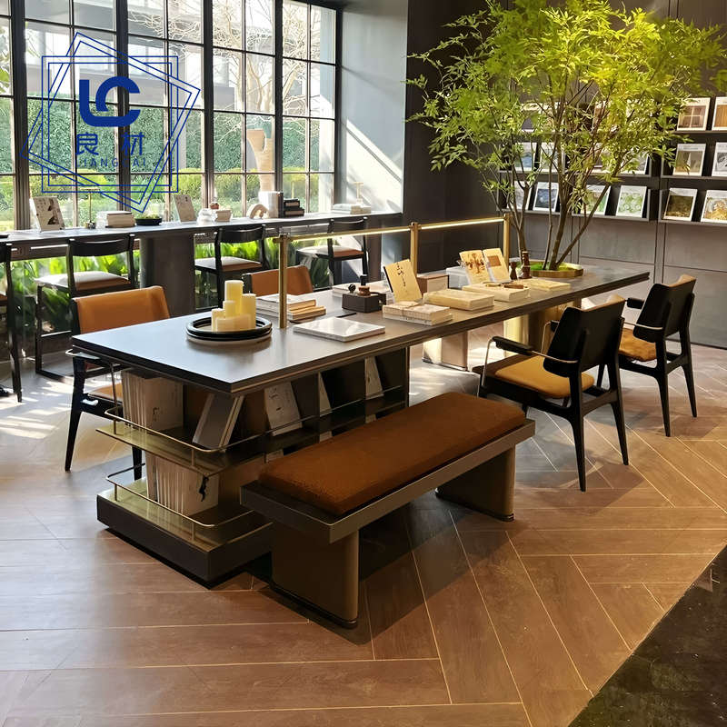 Hotel Lobby Desk, Sales Office Reading Table, Beauty Salon Lobby Reception Table, Library Desk Furniture