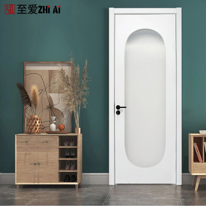Kitchen Wooden Door Bedroom Door Solid Wood Composite Door Ecological Paint Indoor Door with Glass Bathroom Home Set Door