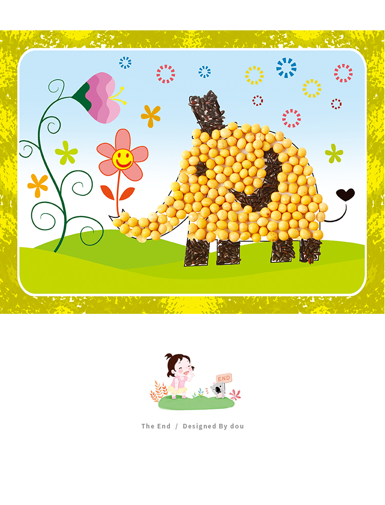 Handmade diy toàn bộ hạt dán sơn trẻ em mẫu giáo peas nguyên liệu handmade creative girl đồ chơi đồ dùng tự tạo mầm non