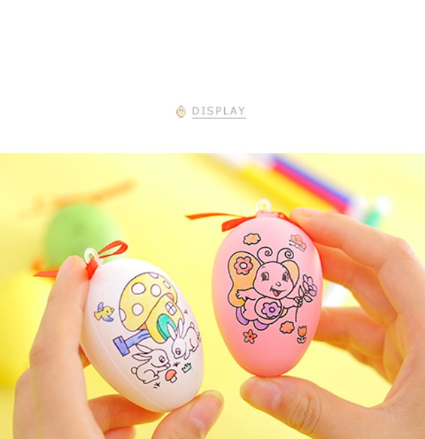 Phục sinh trứng trẻ em tự làm thủ công sơn trứng đặt đồ chơi trứng mô phỏng vẽ tay màu nhựa - Handmade / Creative DIY đồ dùng tự tạo mầm non