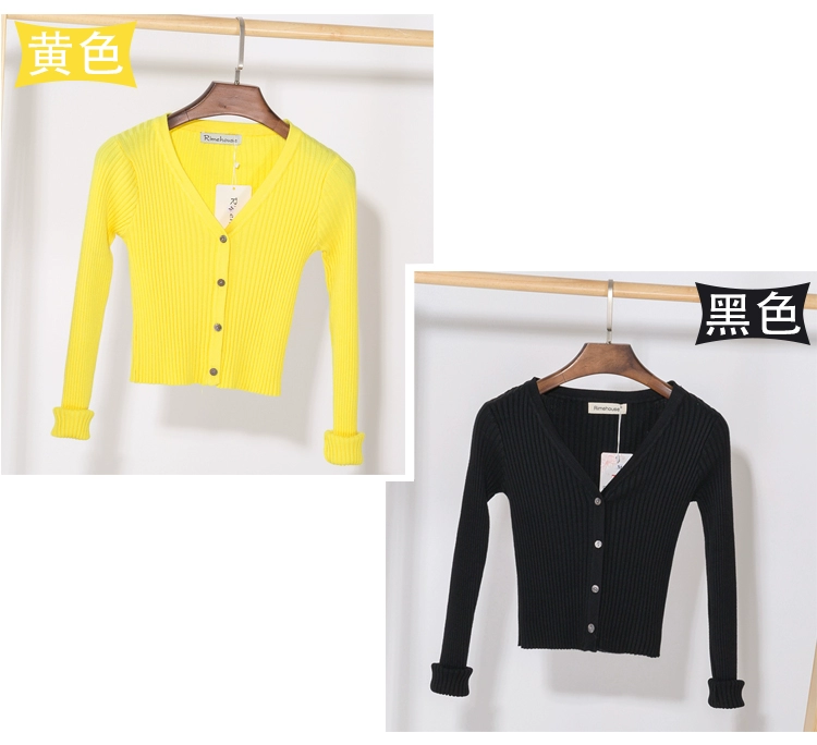 Áo len nữ mùa xuân 2018 có điều hòa mùa xuân mới mùa hè mỏng phần cardigan mùa xuân và áo len ngắn mùa thu