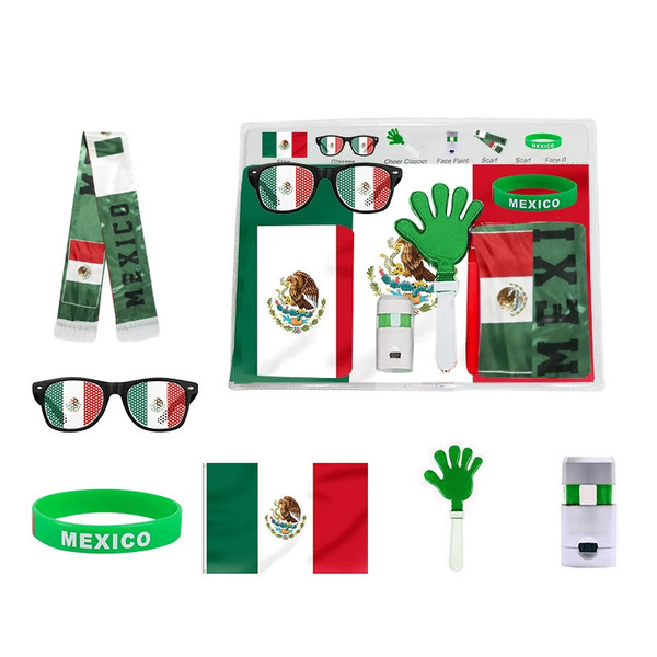 2026 United States, Canada, and Mexico World Cup Argentina Football Fan Set Flag Glasses Clapping Hands Face Paint Cheering Props